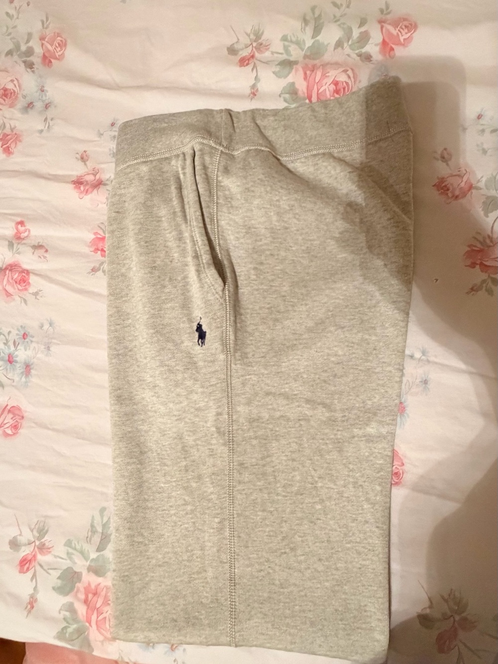 Ralph Lauren Light Gray Sweatshirt with Navy Gold Label